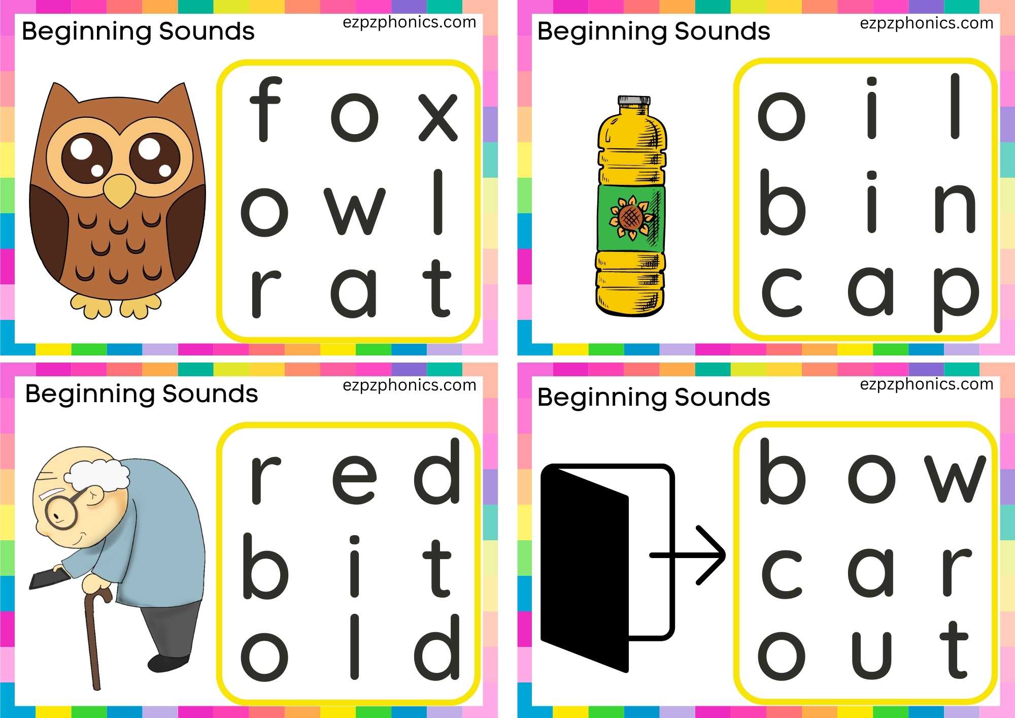 Letter O Word Search Group 1